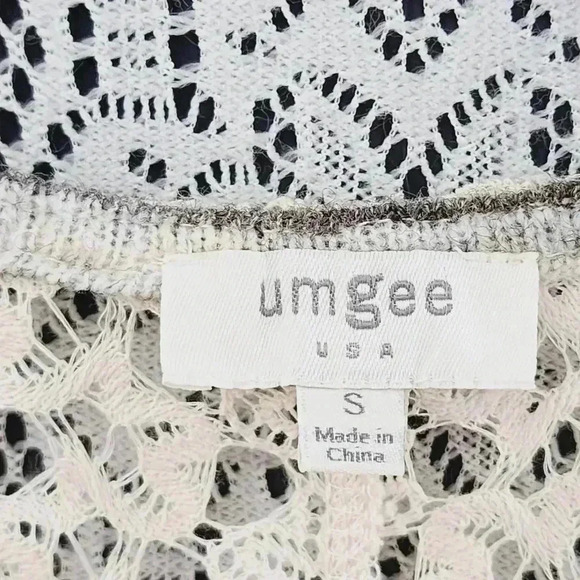 Umgee Sweater Cardigan Women's S Open front Lace details - Picture 4 of 7